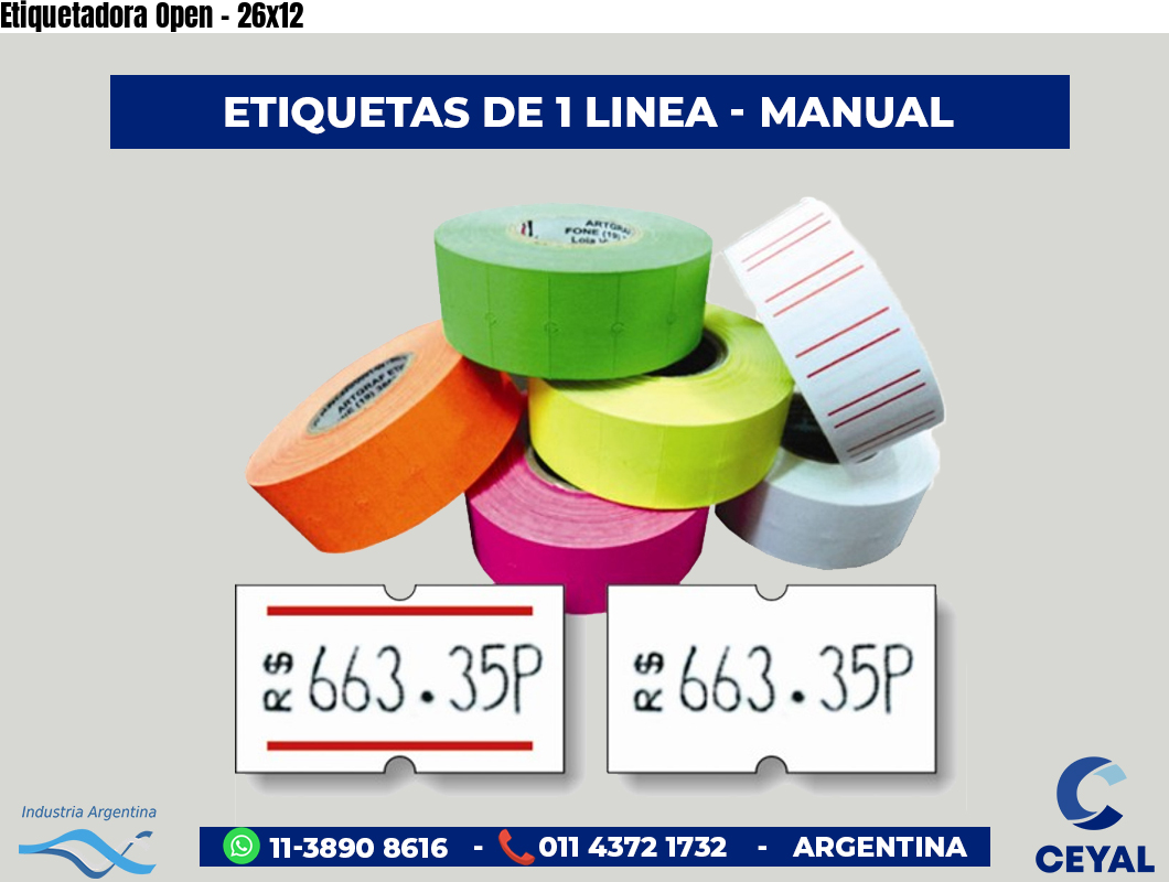 Etiquetadora Open - 26x12