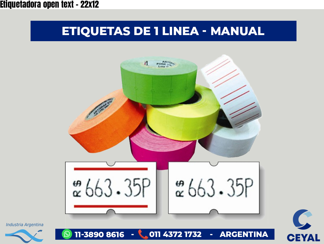Etiquetadora open text - 22x12