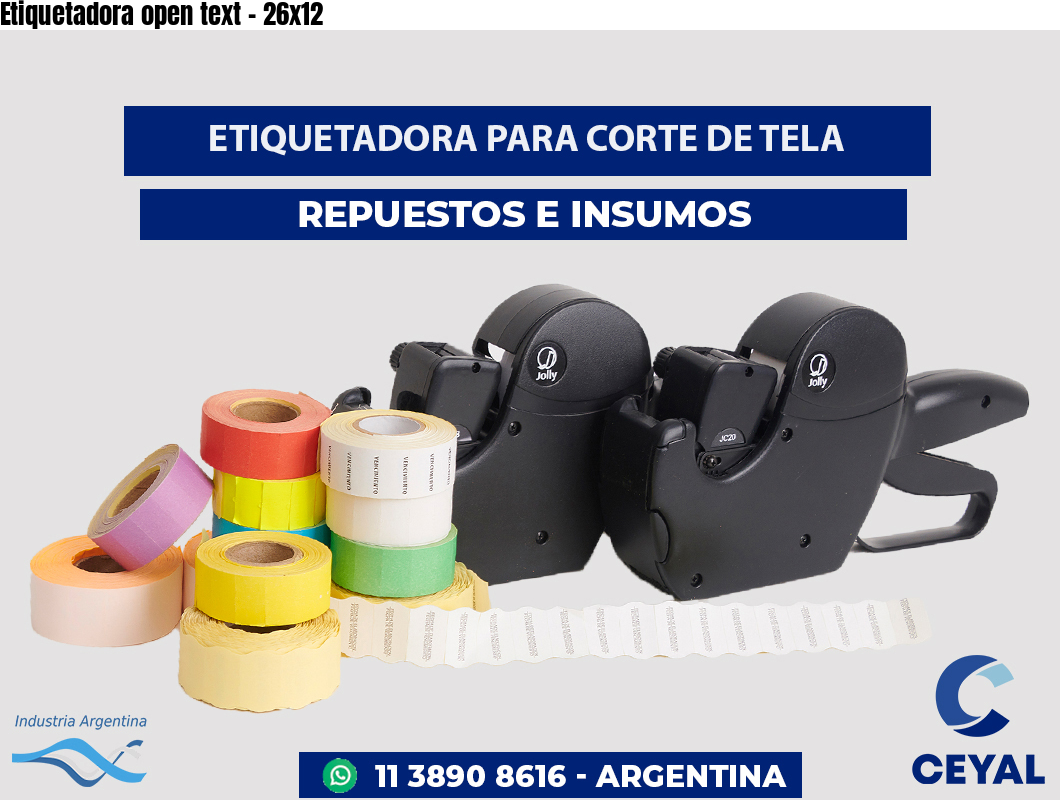 Etiquetadora open text - 26x12