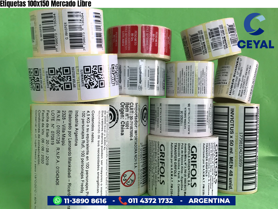 Etiquetas 100x150 Mercado Libre