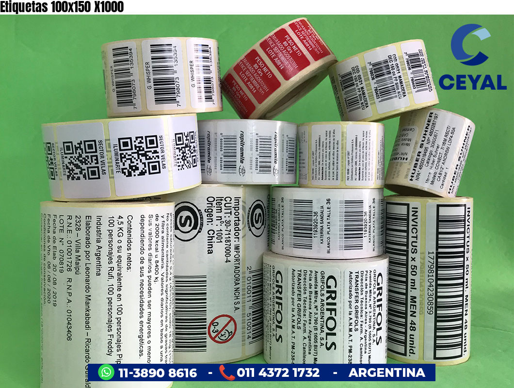Etiquetas 100x150 X1000