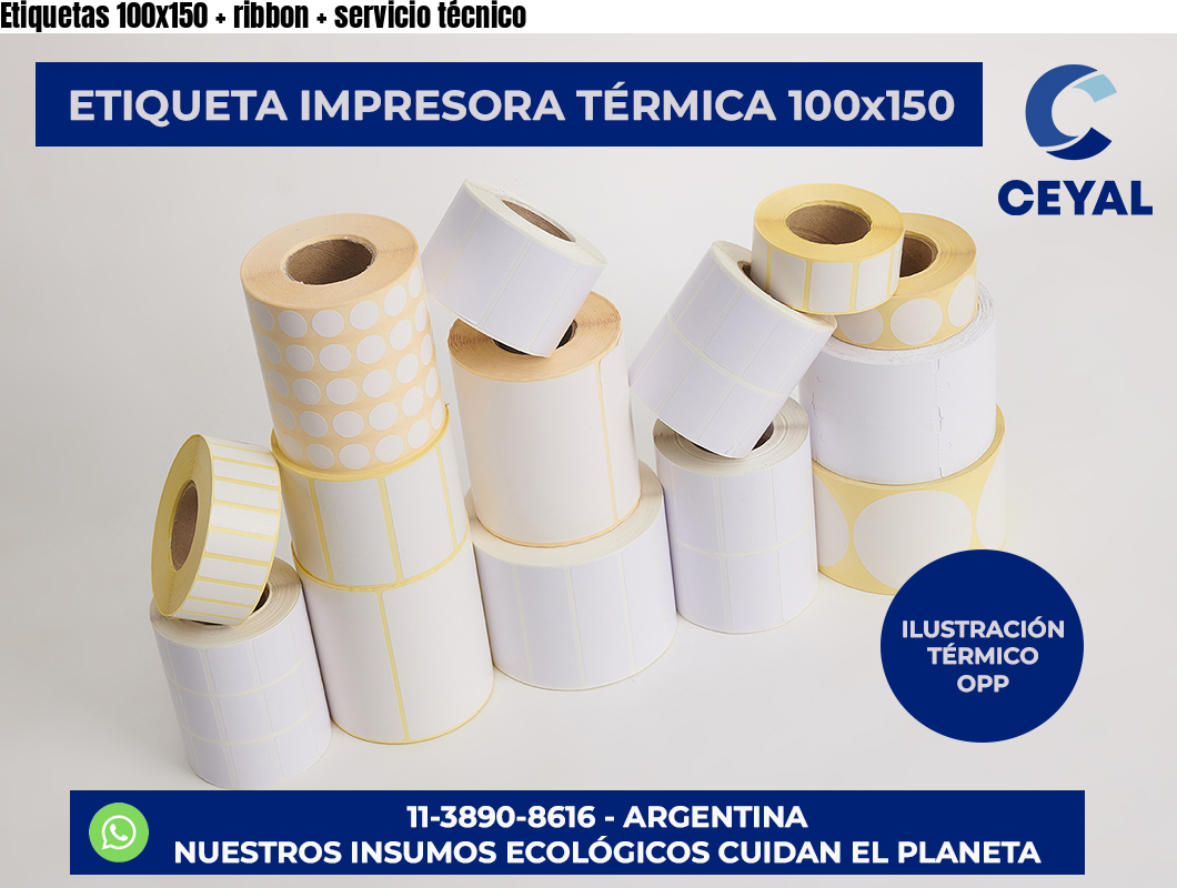 Etiquetas 100×150   ribbon   servicio técnico