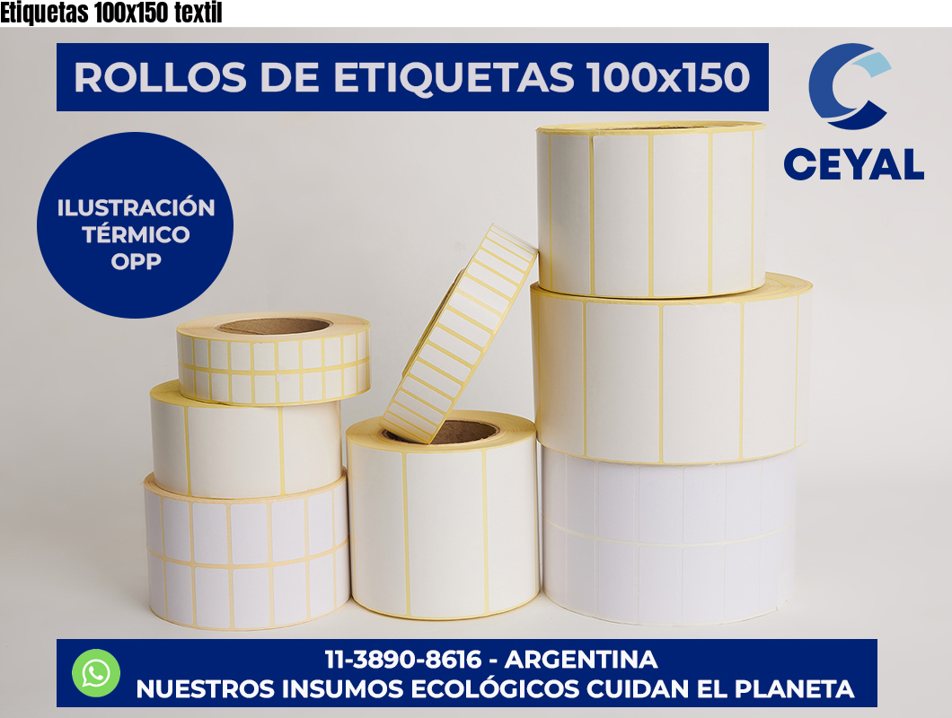 Etiquetas 100×150 textil