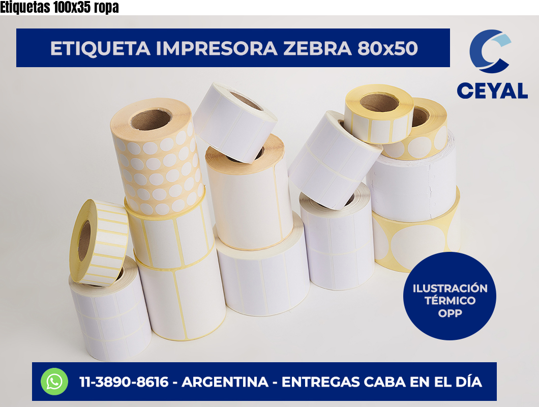 Etiquetas 100×35 ropa