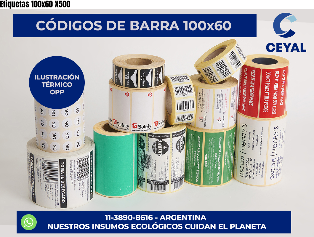 Etiquetas 100×60 X500