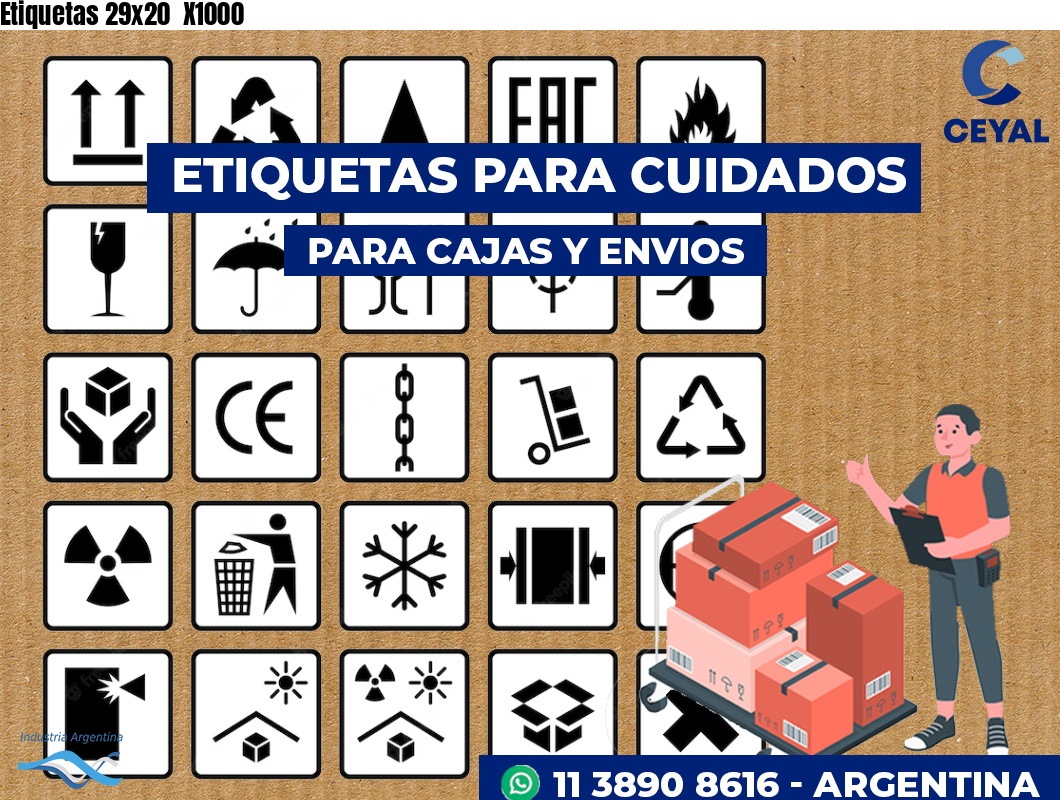 Etiquetas 29x20  X1000
