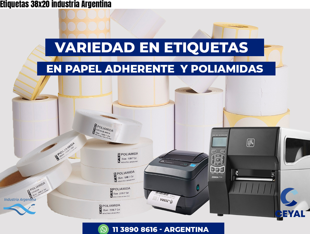 Etiquetas 38x20 industria Argentina