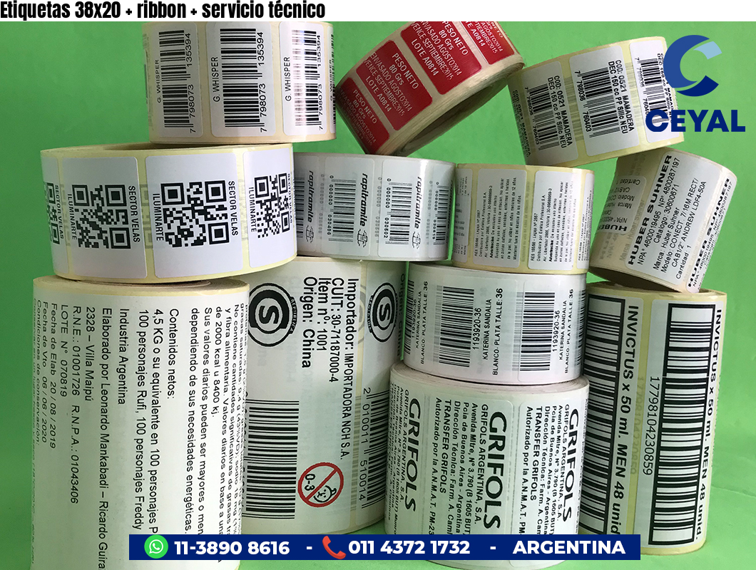 Etiquetas 38x20   ribbon   servicio técnico