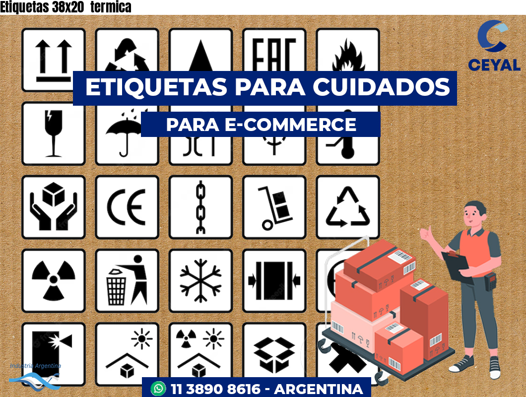 Etiquetas 38x20 termica