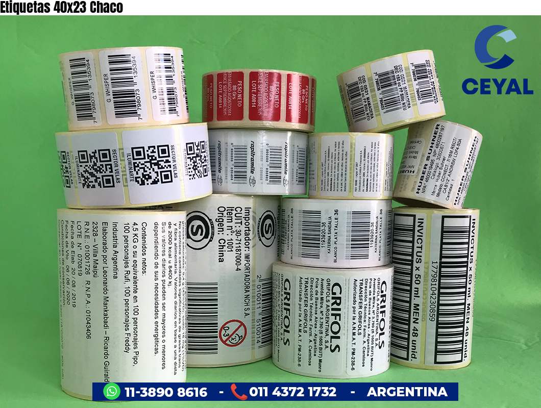 Etiquetas 40x23 Chaco