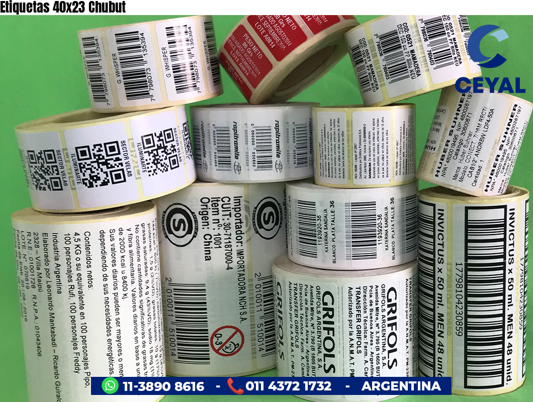 Etiquetas 40x23 Chubut