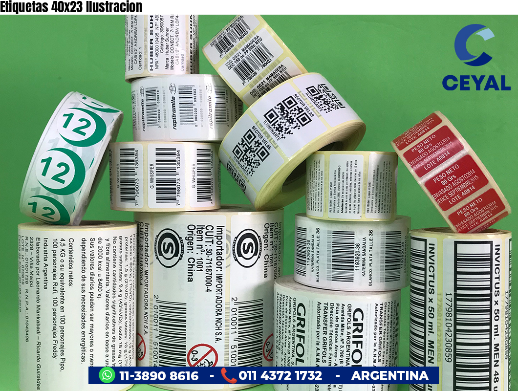 Etiquetas 40x23 Ilustracion