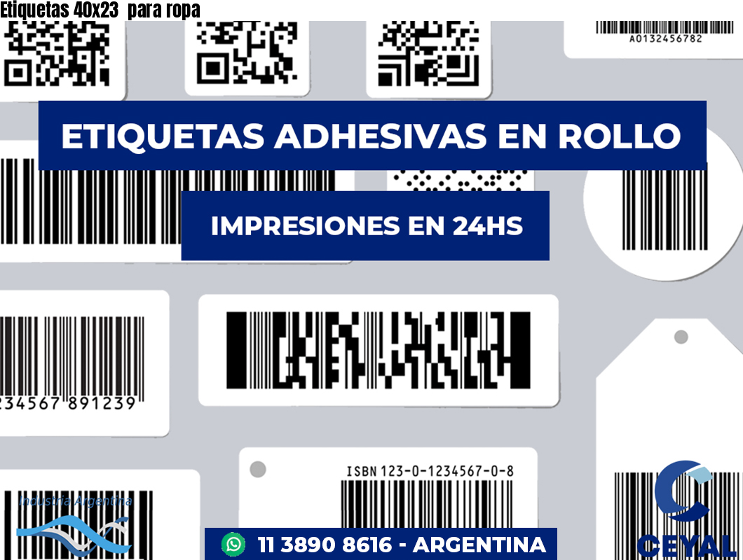 Etiquetas 40x23 para ropa