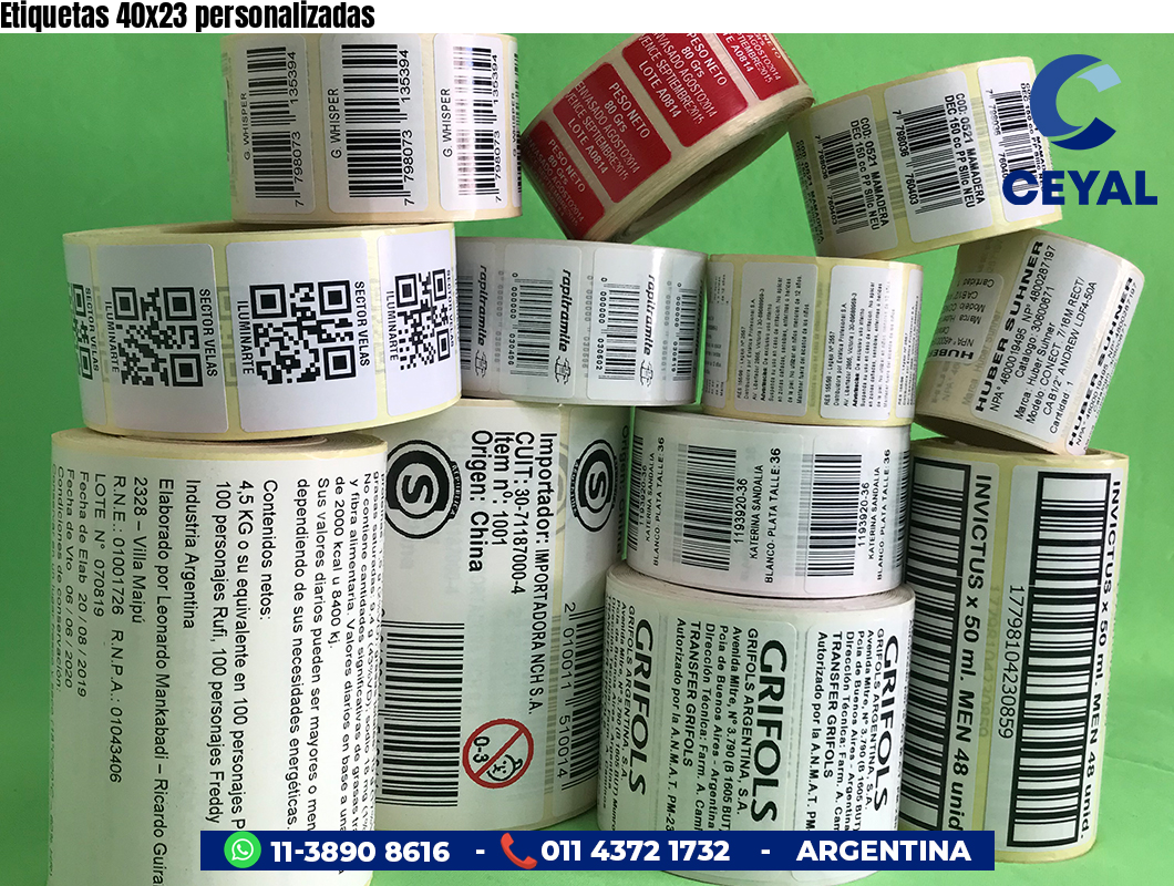 Etiquetas 40x23 personalizadas