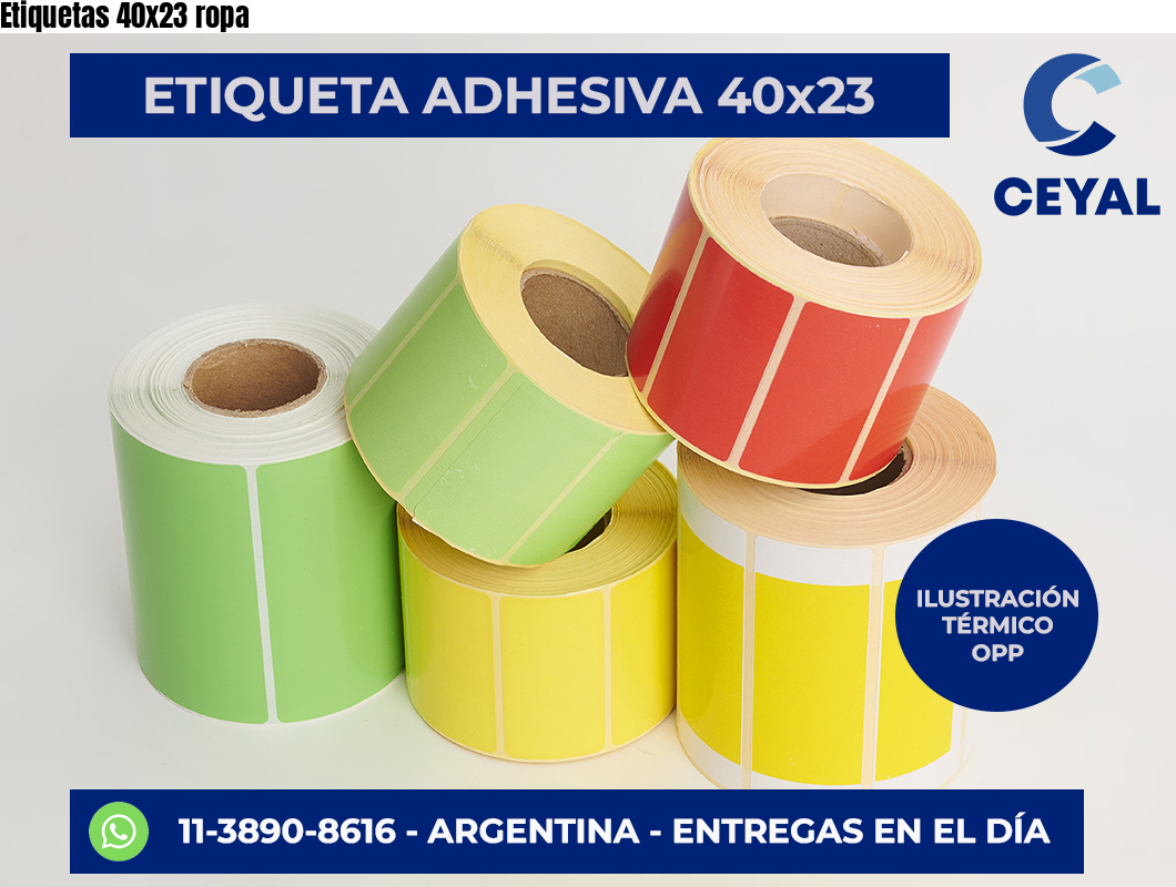 Etiquetas 40×23 ropa