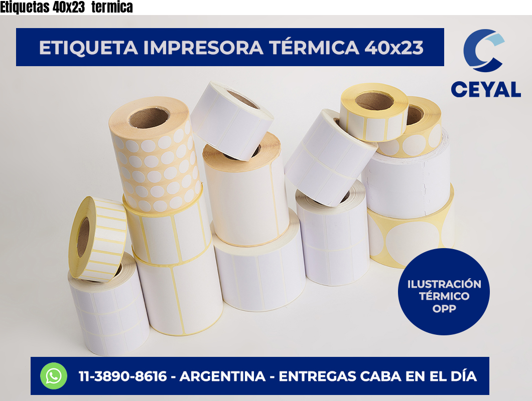 Etiquetas 40×23  termica