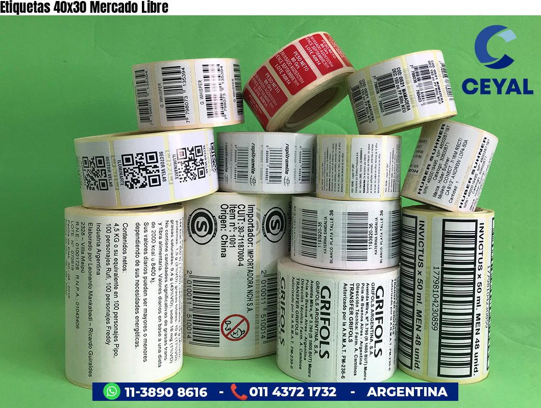 Etiquetas 40x30 Mercado Libre