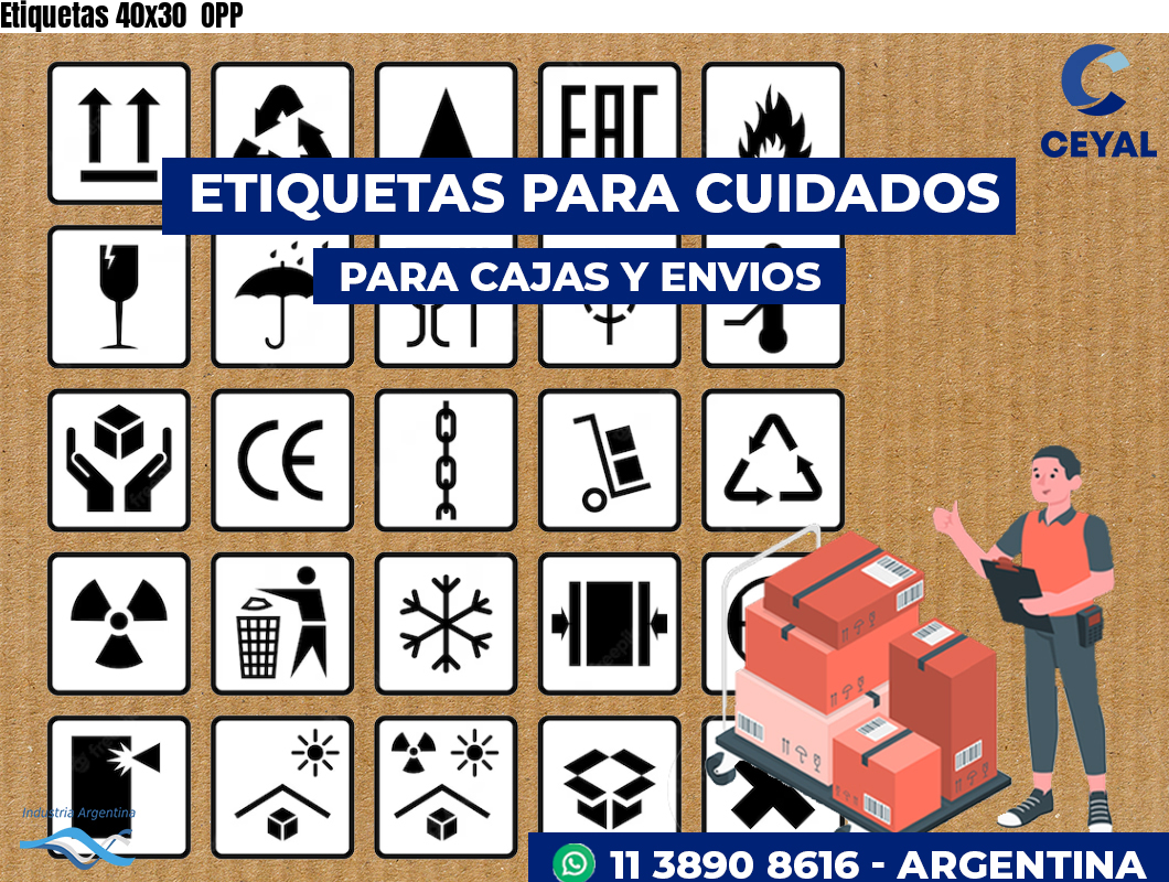 Etiquetas 40x30 OPP