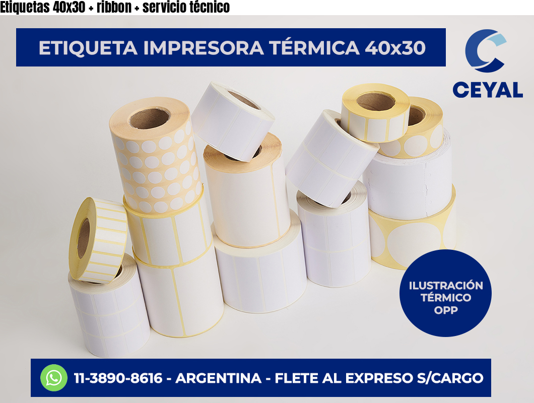 Etiquetas 40×30   ribbon   servicio técnico