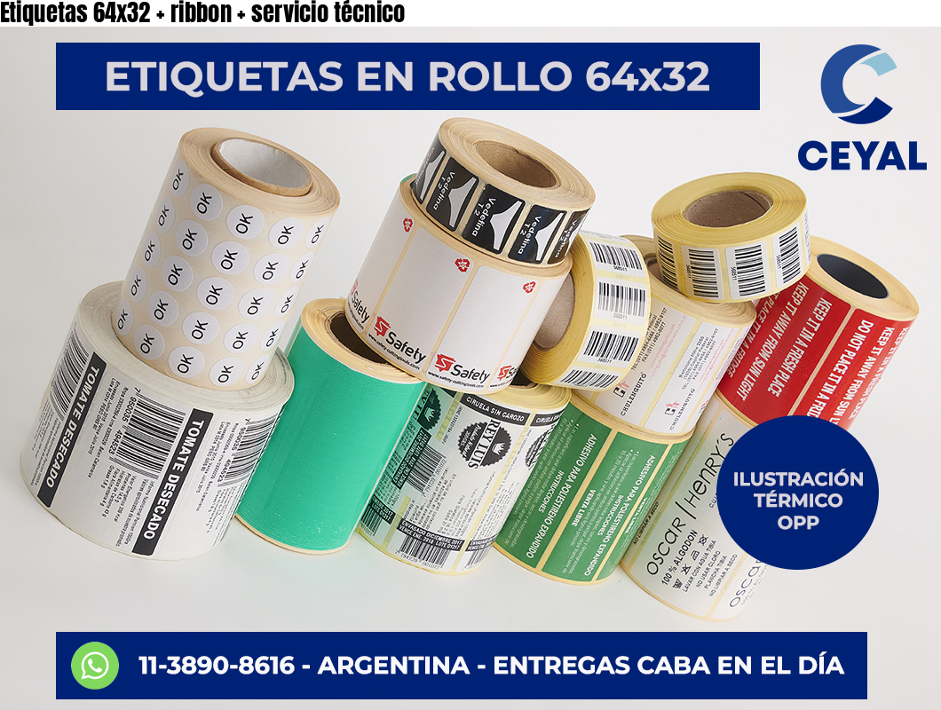 Etiquetas 64×32   ribbon   servicio técnico