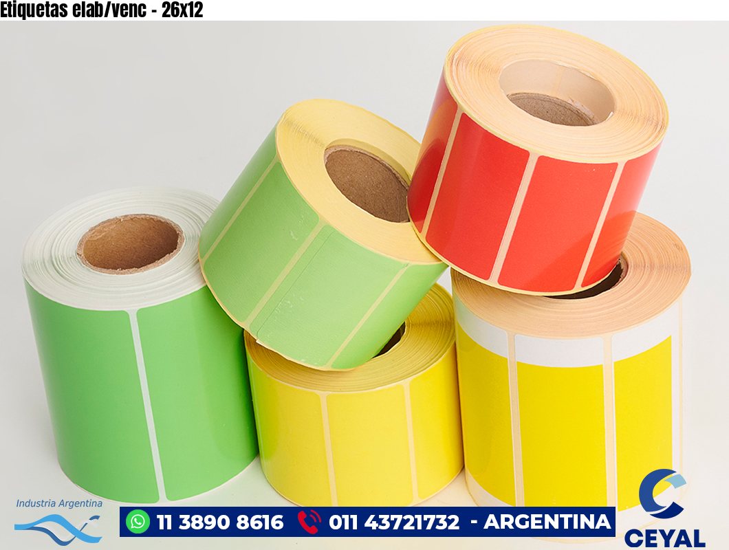 Etiquetas elab/venc - 26x12