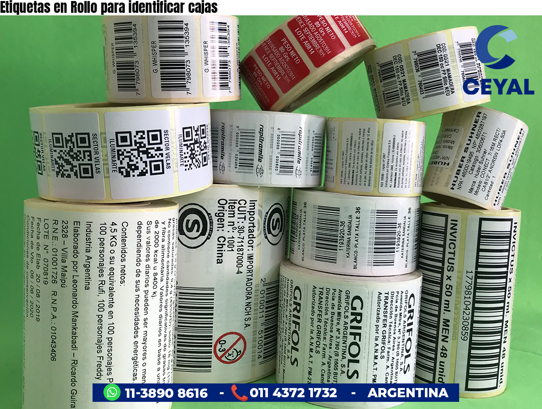 Etiquetas en Rollo para identificar cajas