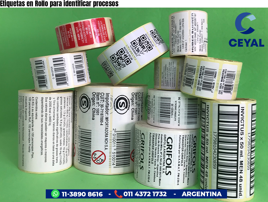 Etiquetas en Rollo para identificar procesos
