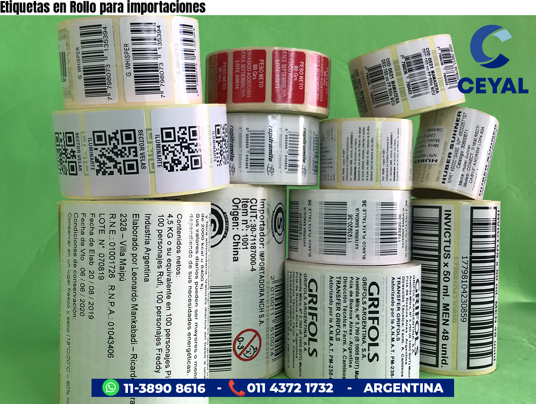 Etiquetas en Rollo para importaciones