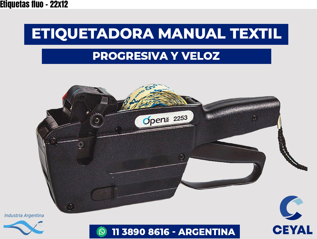 Etiquetas fluo - 22x12