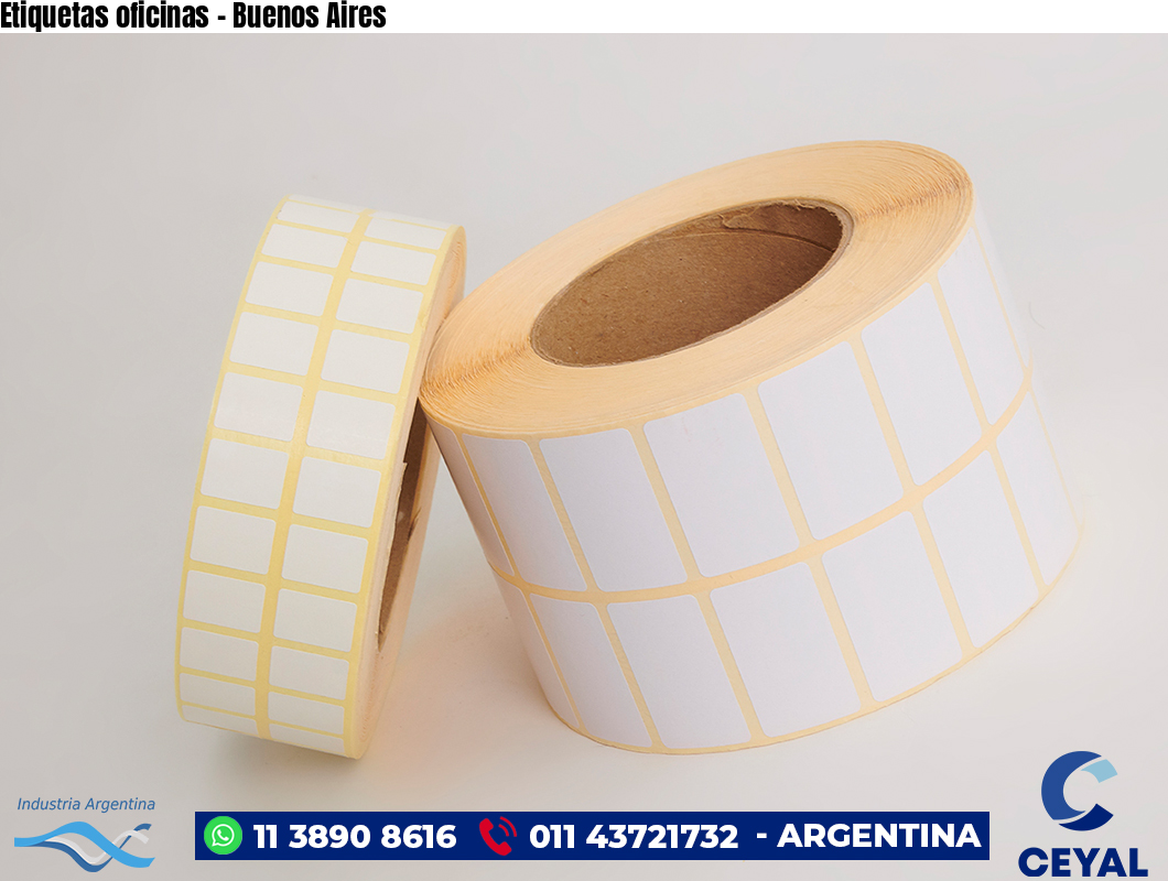Etiquetas oficinas - Buenos Aires