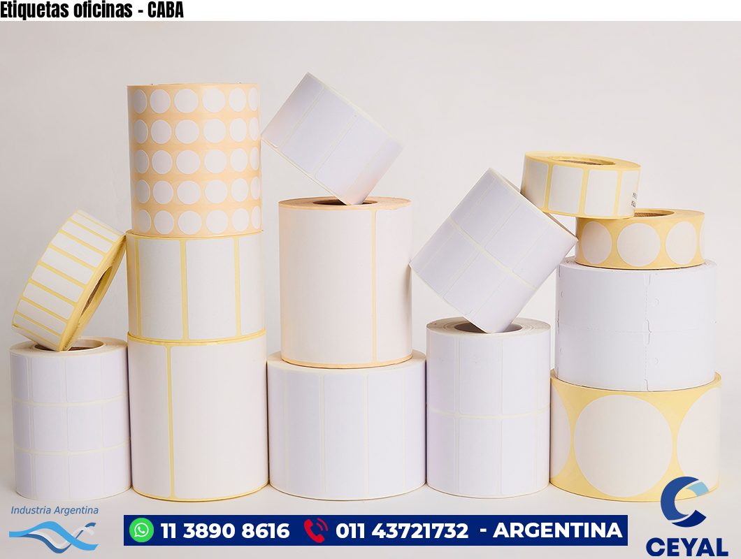 Etiquetas oficinas - CABA