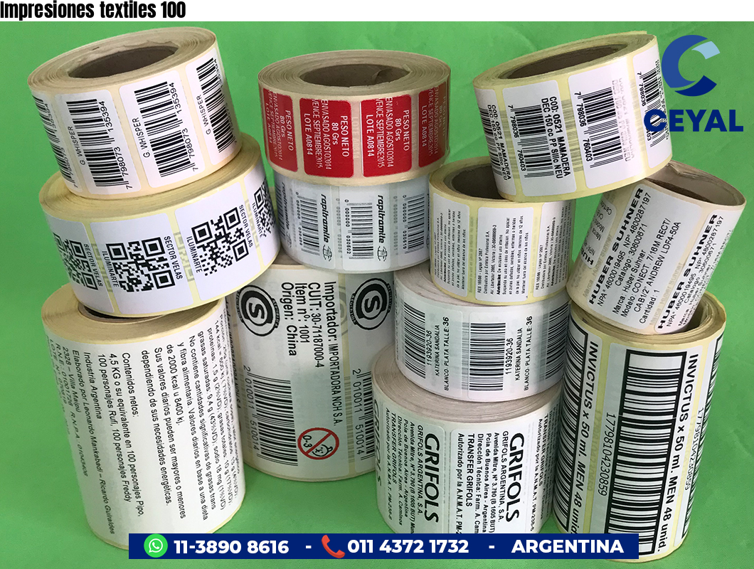 Impresiones textiles 100