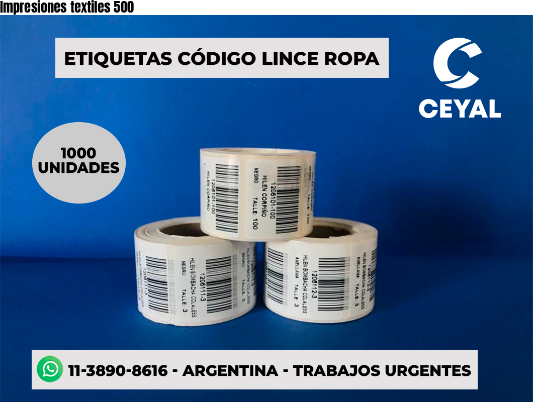 Impresiones textiles 500