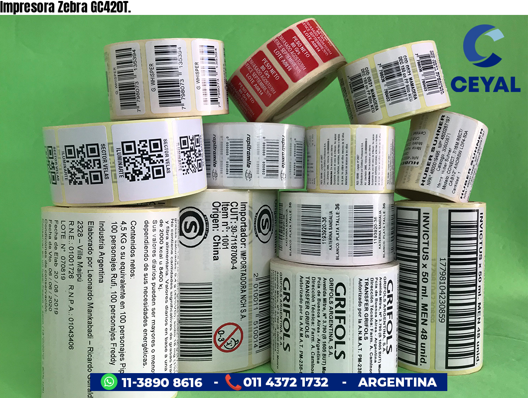 Impresora Zebra GC420T.