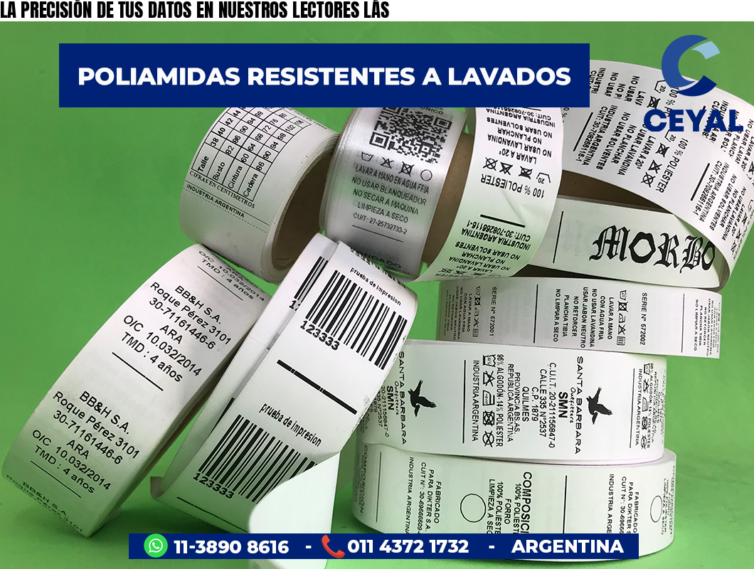 LA PRECISIÓN DE TUS DATOS EN NUESTROS LECTORES LÁS