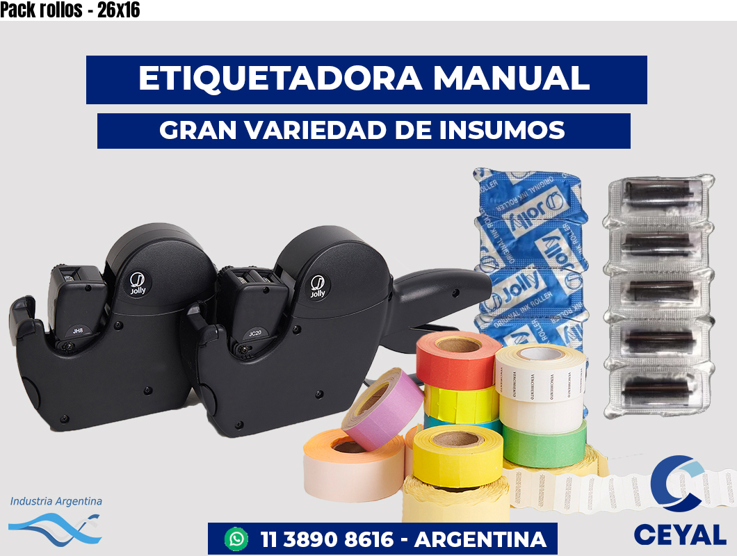 Pack rollos - 26x16