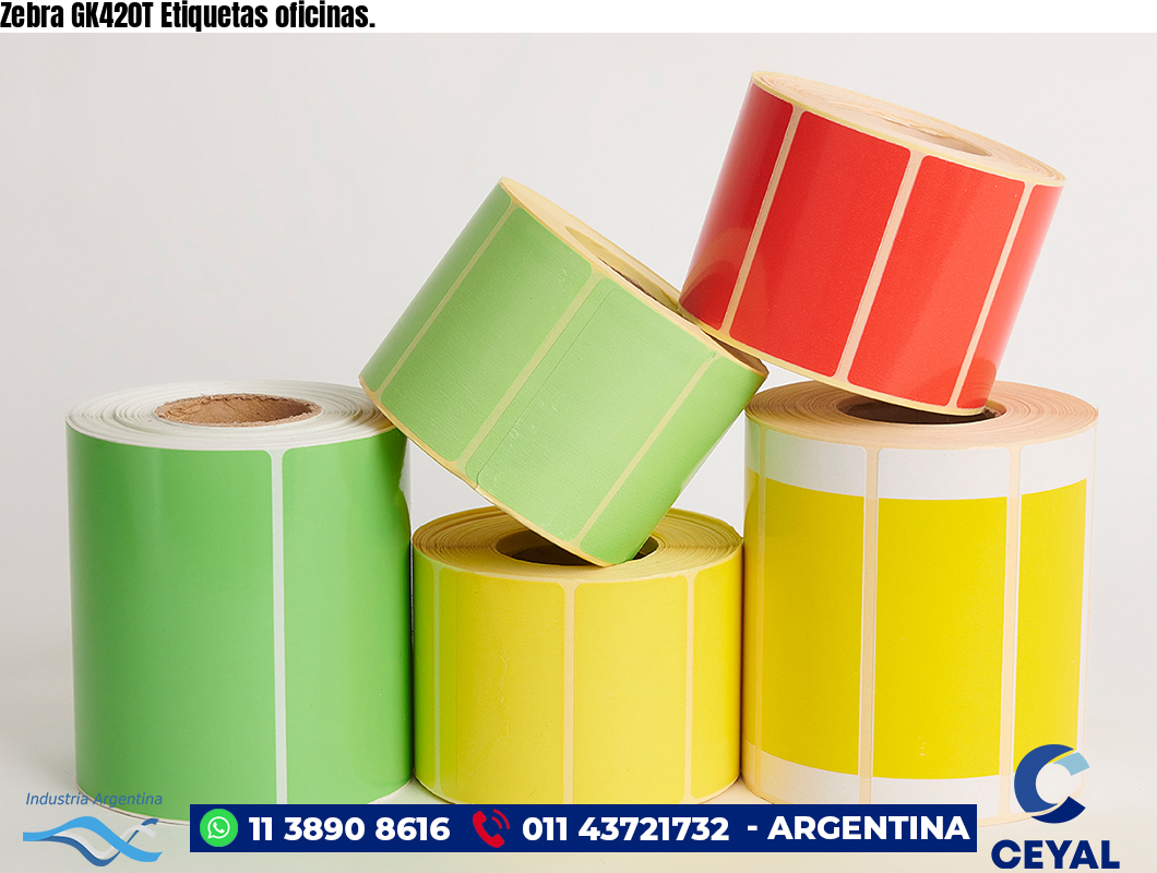Zebra GK420T Etiquetas oficinas.