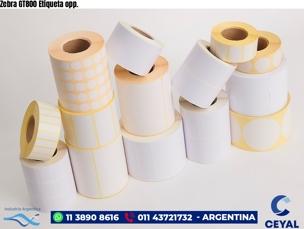 Zebra GT800 Etiqueta opp.