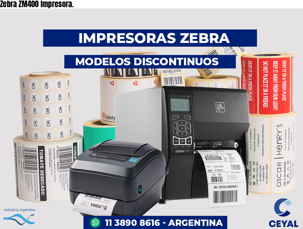 Zebra ZM400 Impresora.