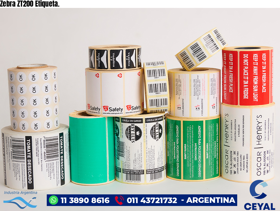Zebra ZT200 Etiqueta.