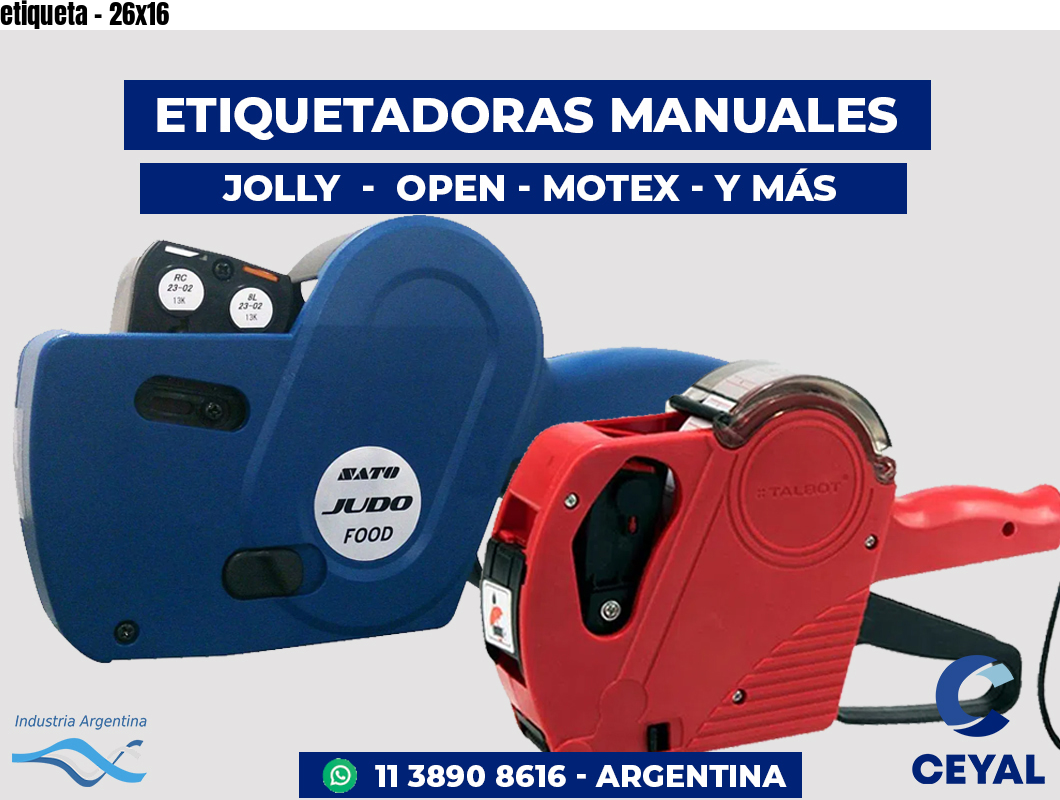 etiqueta - 26x16