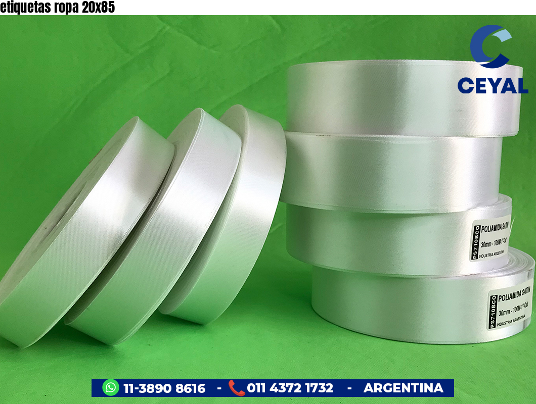 etiquetas ropa 20x85