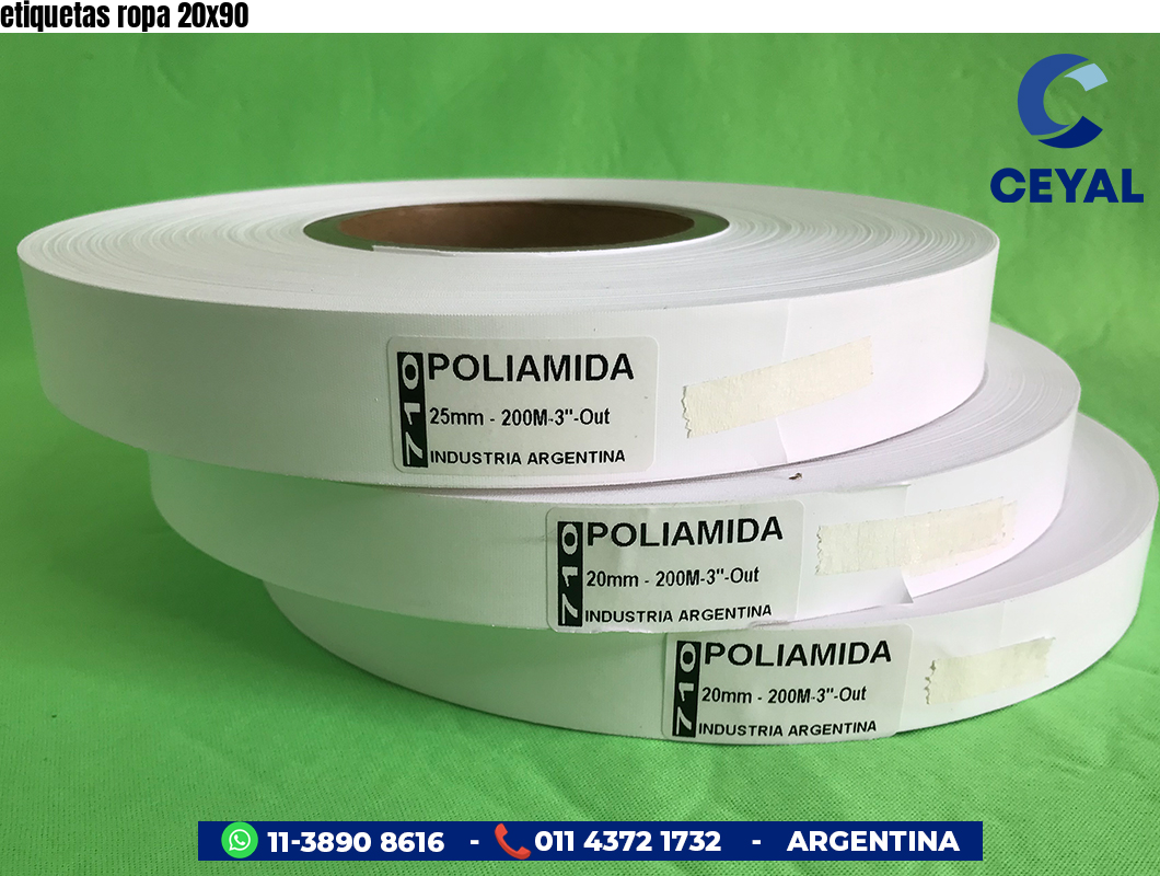 etiquetas ropa 20x90
