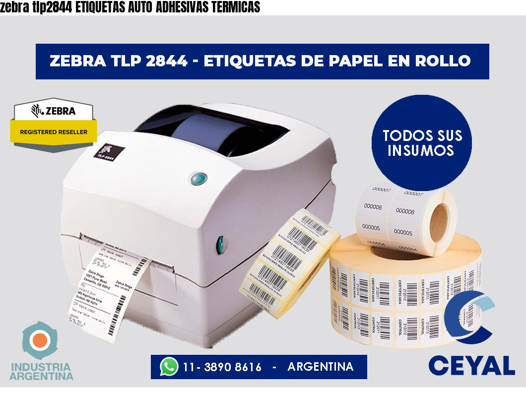 zebra tlp2844 ETIQUETAS AUTO ADHESIVAS TERMICAS