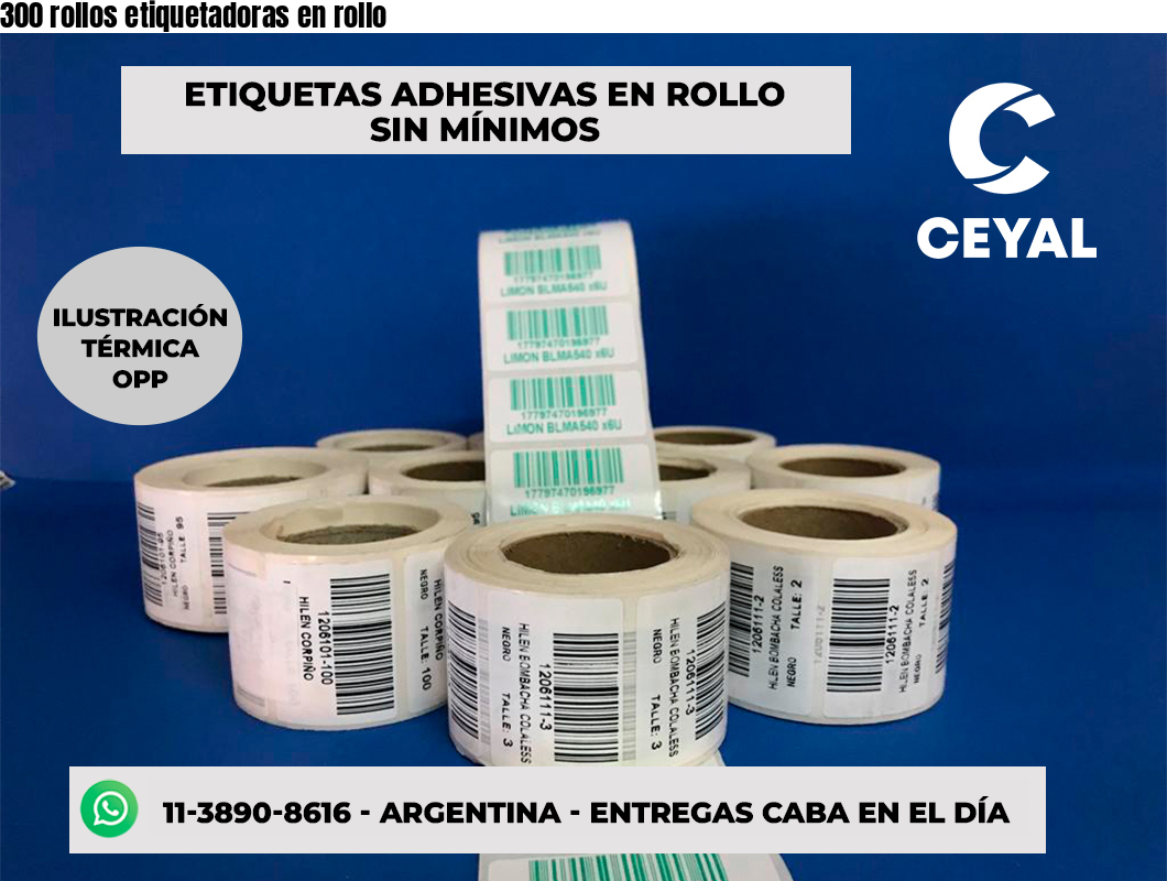 Tags En Rollo 300 rollos etiquetadoras en rollo - Etiquetado Textil