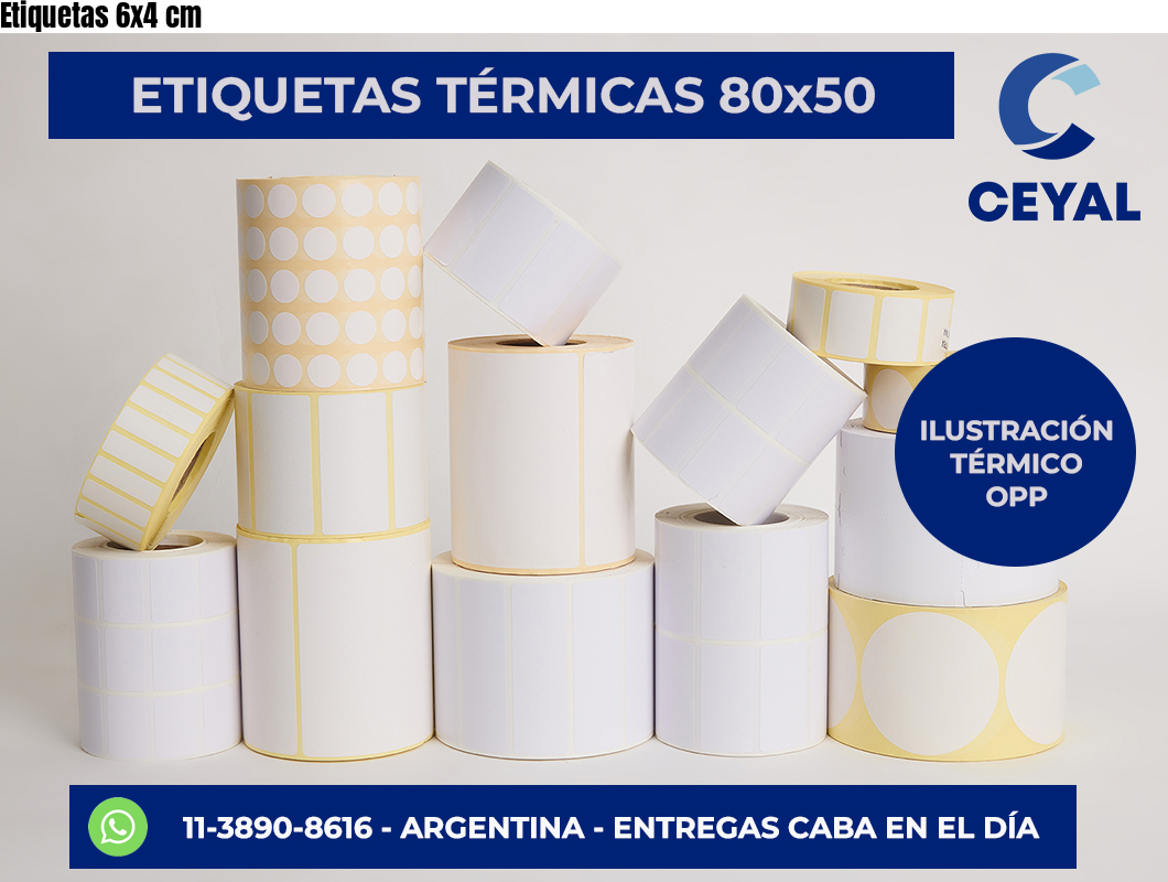 Etiquetas 6×4 cm