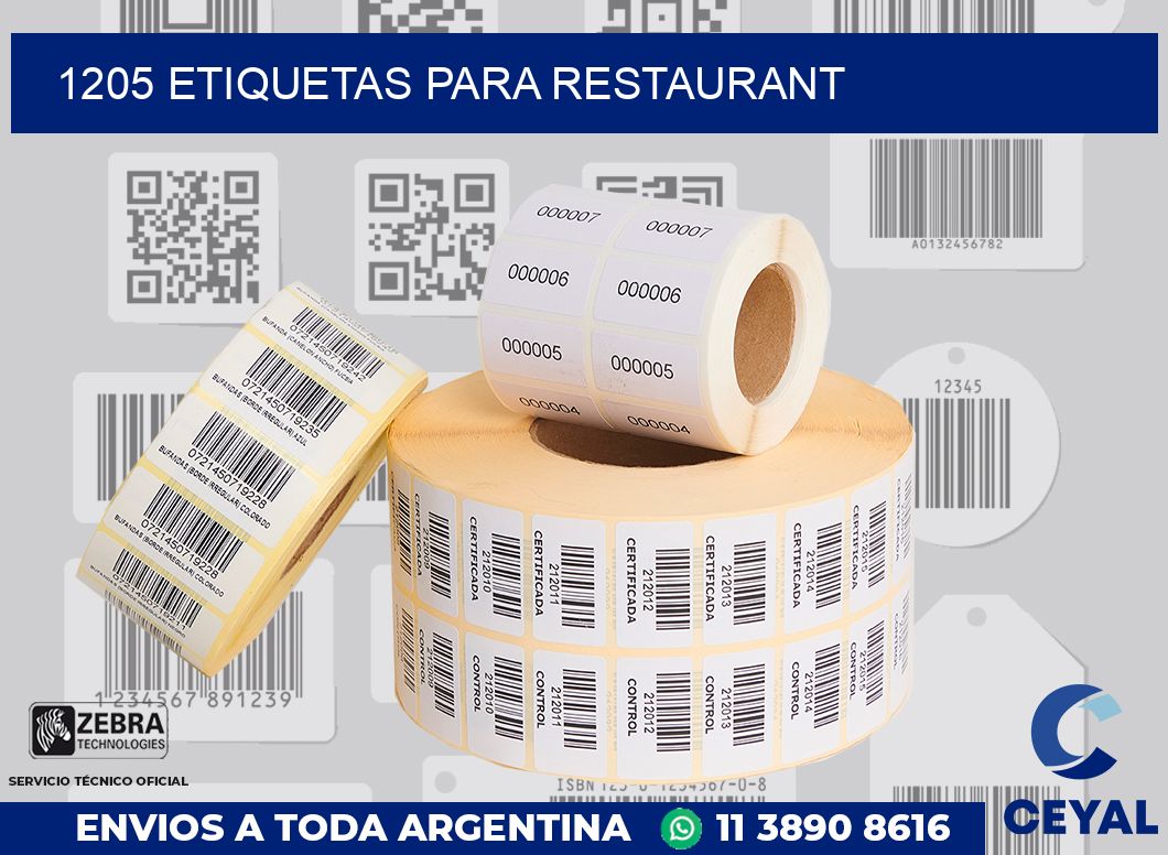 1205 ETIQUETAS PARA RESTAURANT