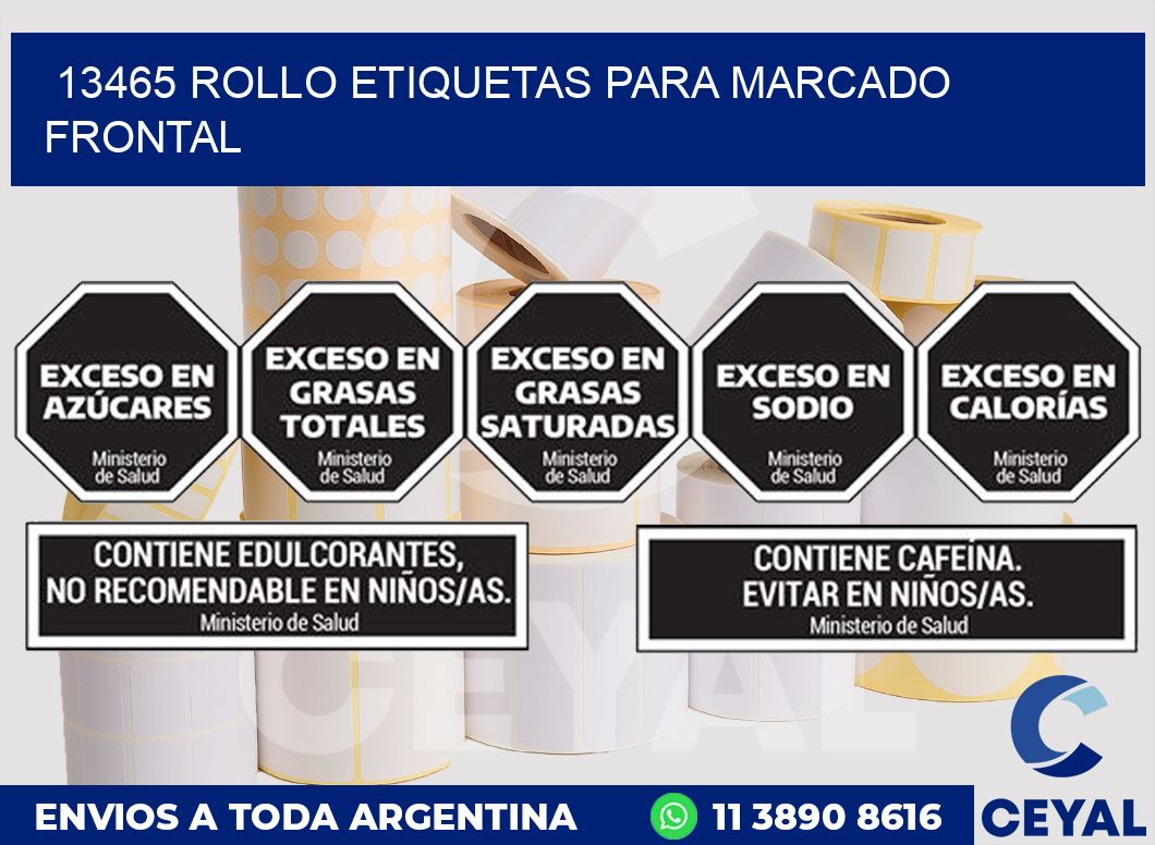 13465 ROLLO ETIQUETAS PARA MARCADO FRONTAL