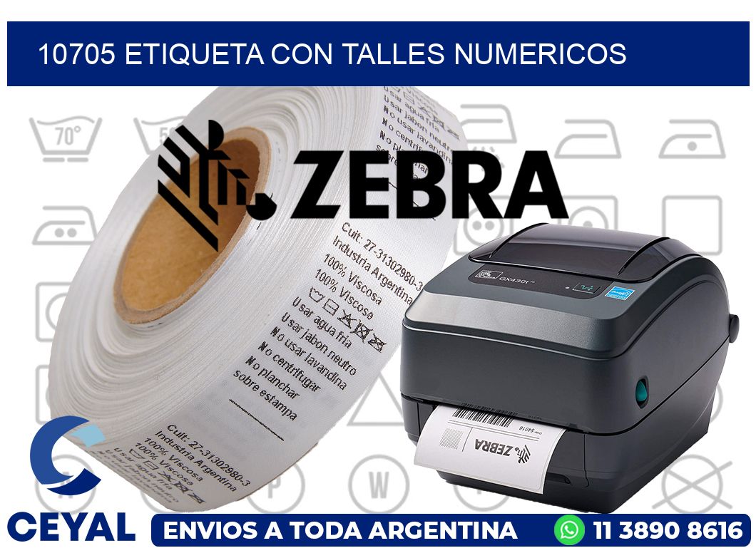 10705 ETIQUETA CON TALLES NUMERICOS