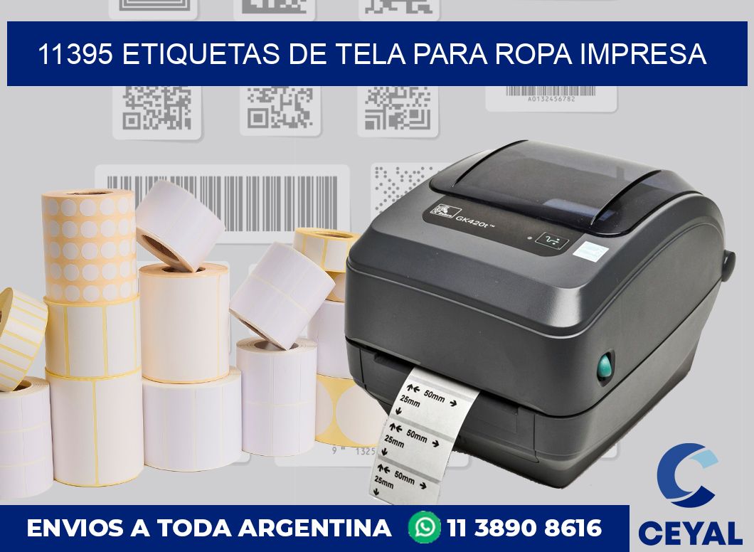 11395 ETIQUETAS DE TELA PARA ROPA IMPRESA
